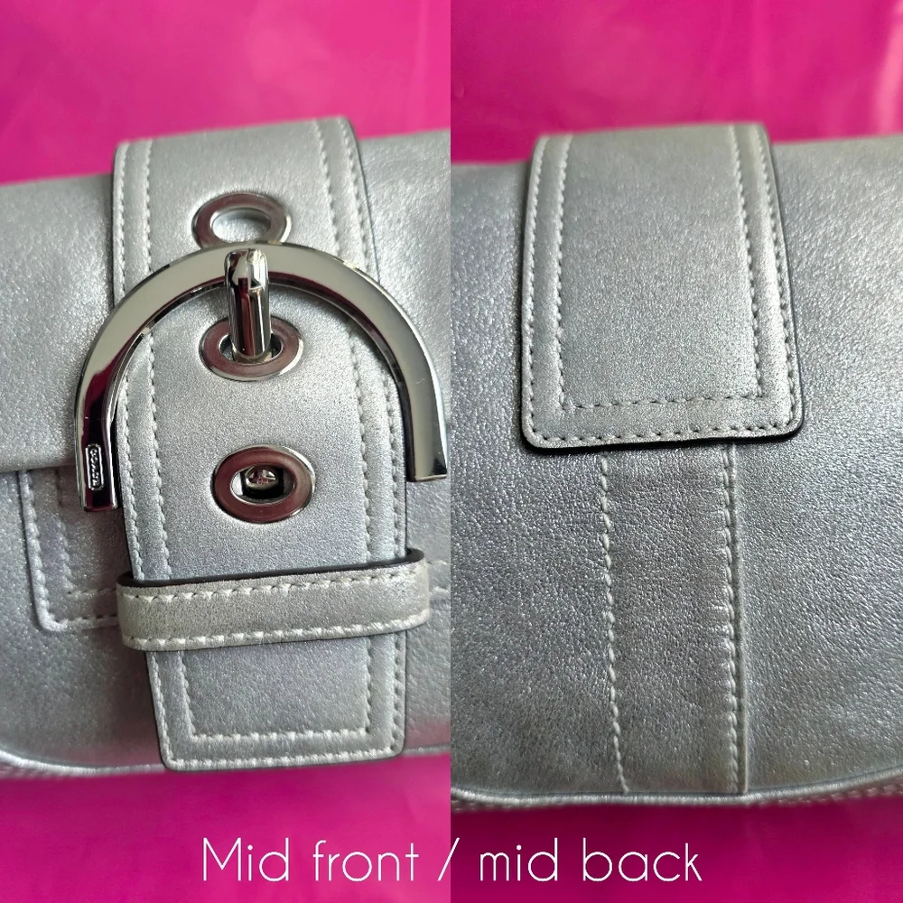 🅢🅞🅛🅓 Coach Y2k Goat Suede Flap Shoulder Bag - Picture 10 of 16